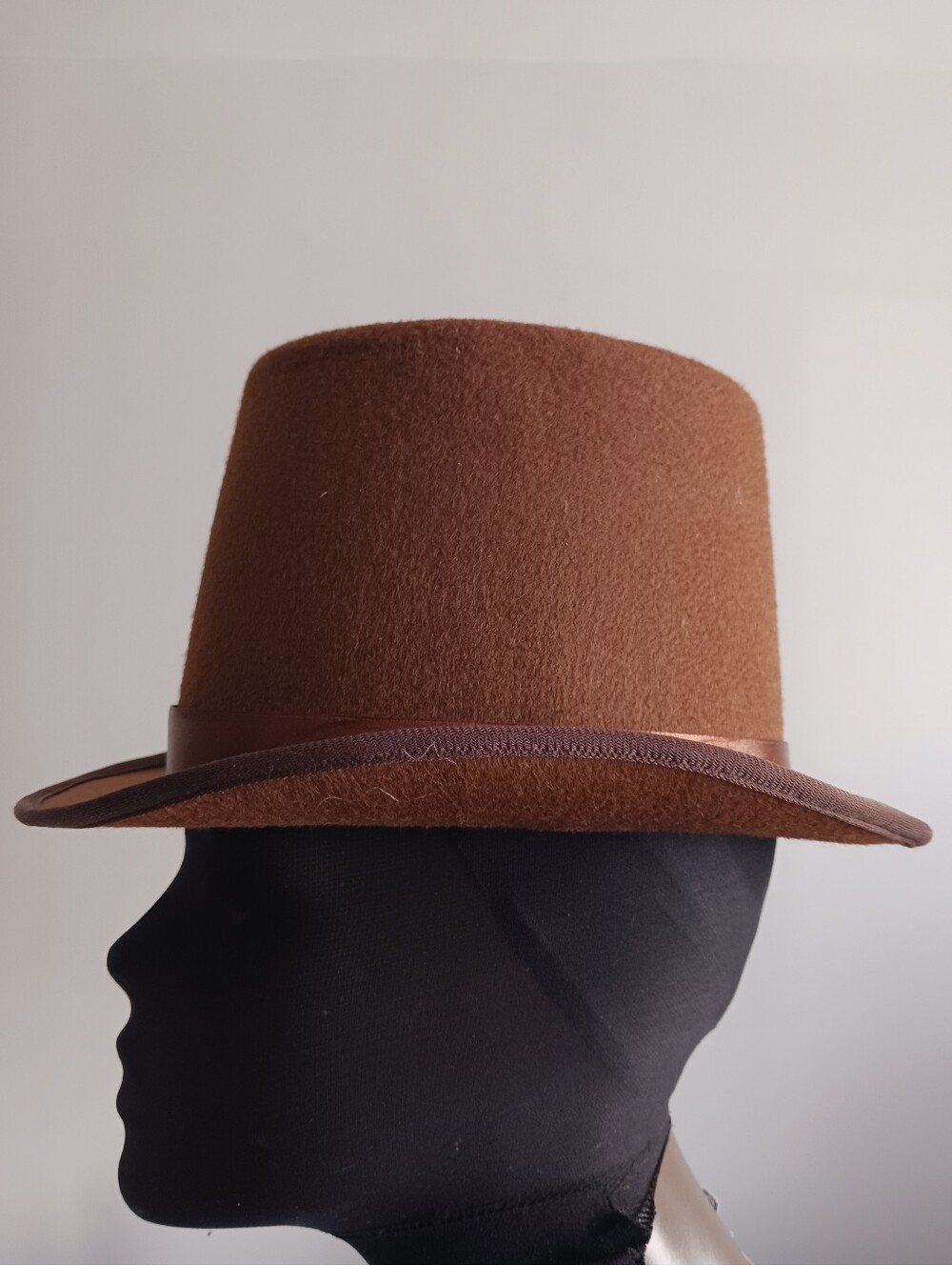 Brown Felt Coachmans Top Hat Costume Accessory Small Top NWOT - Picture 7 of 12